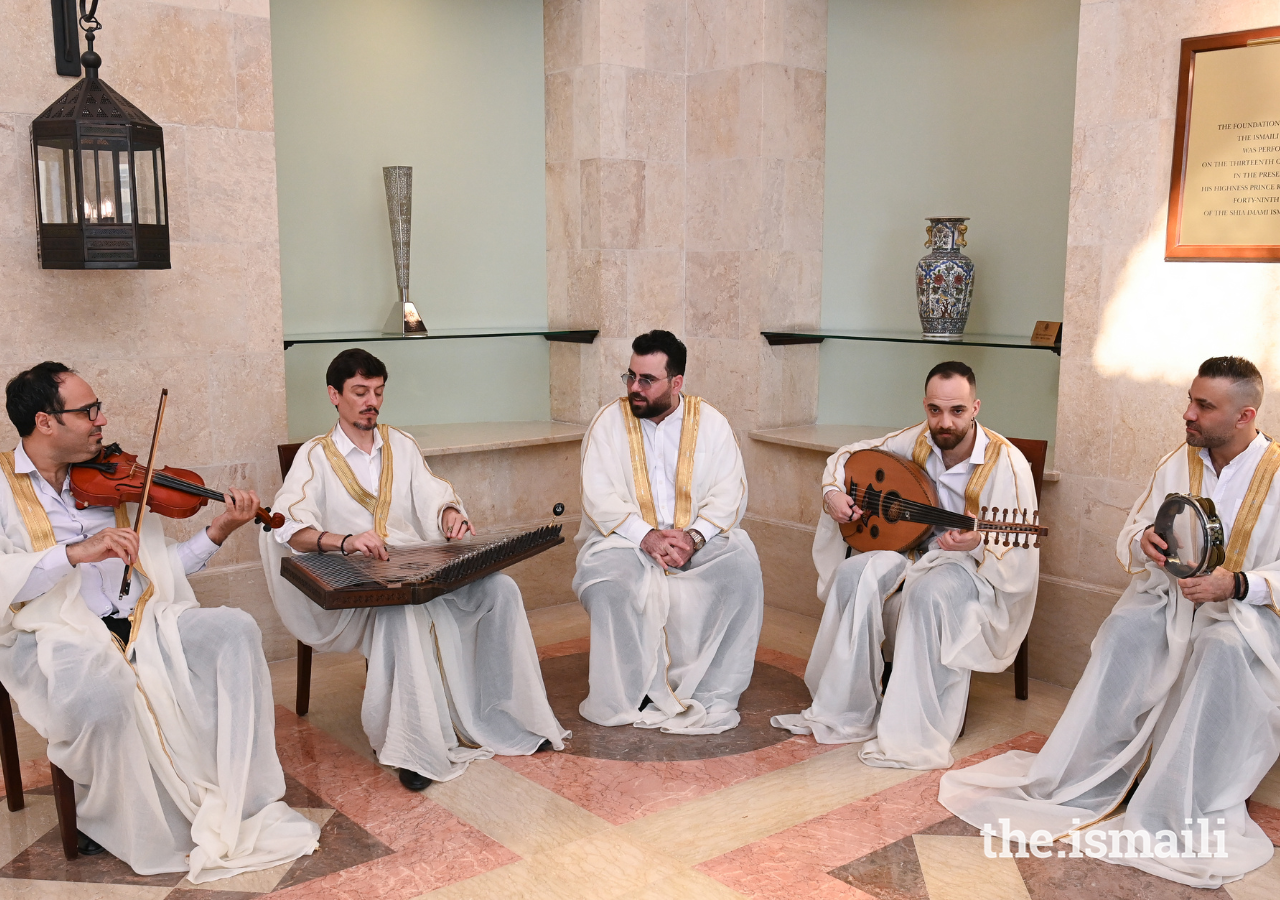 Musicians from Syria perform at the Ismaili Centre Dubai for the official launch of the Global Encounters Festival 2025.