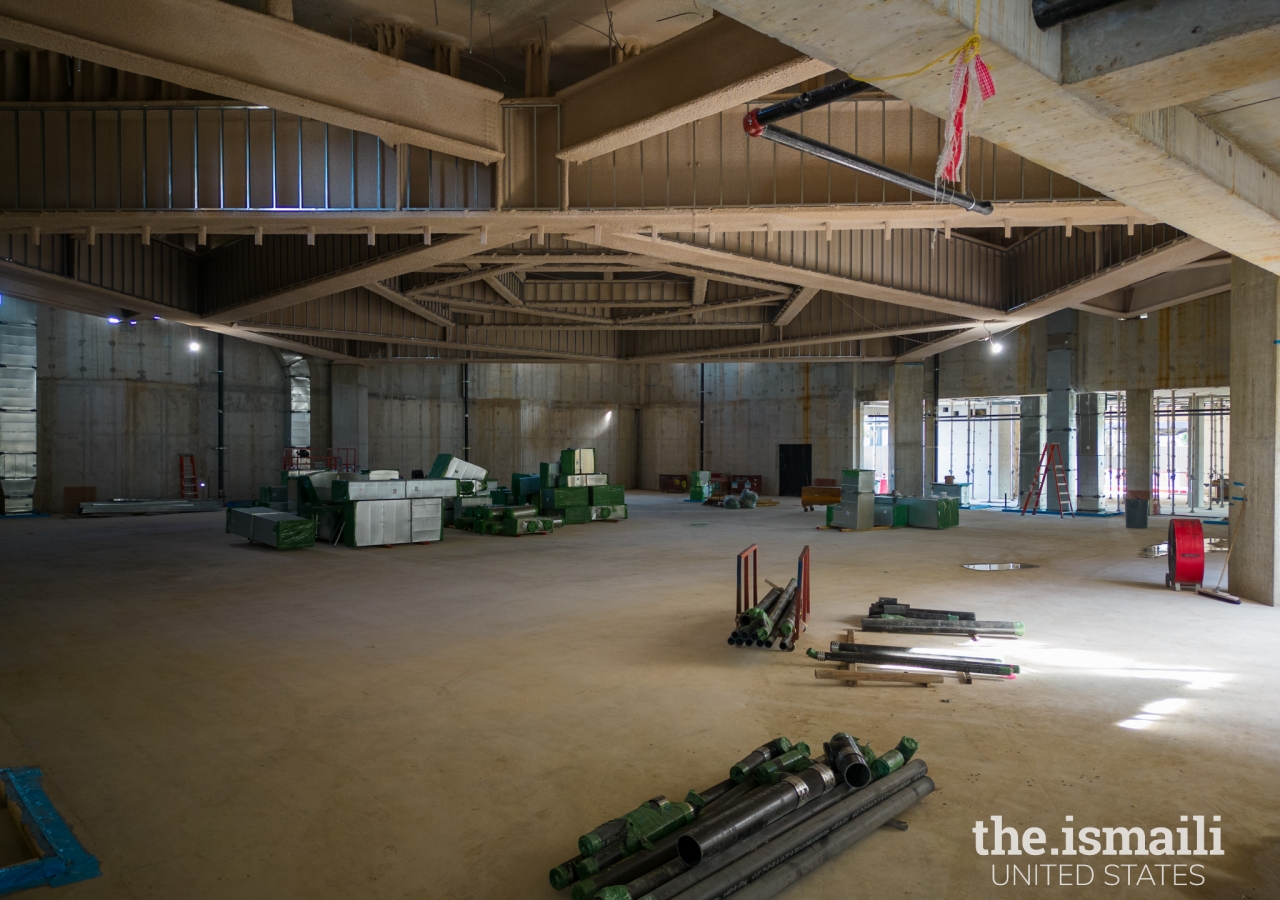 HVAC Ductwork started in the prayer hall.