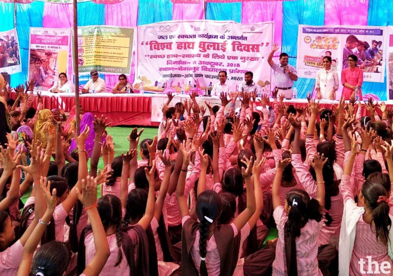 Children from a school in Bahraich in Uttar Pradesh