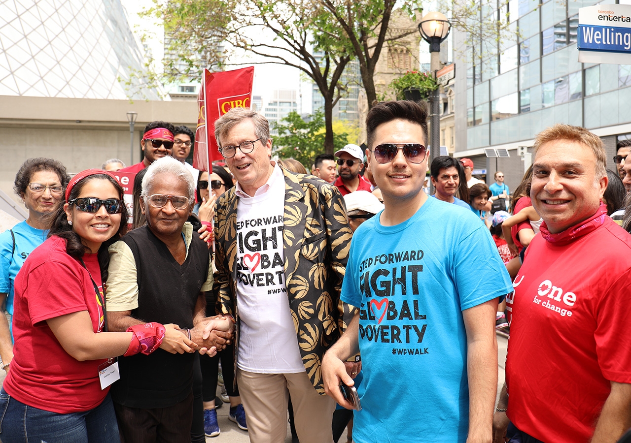 Toronto Mayor John Tory joined the fight against global poverty