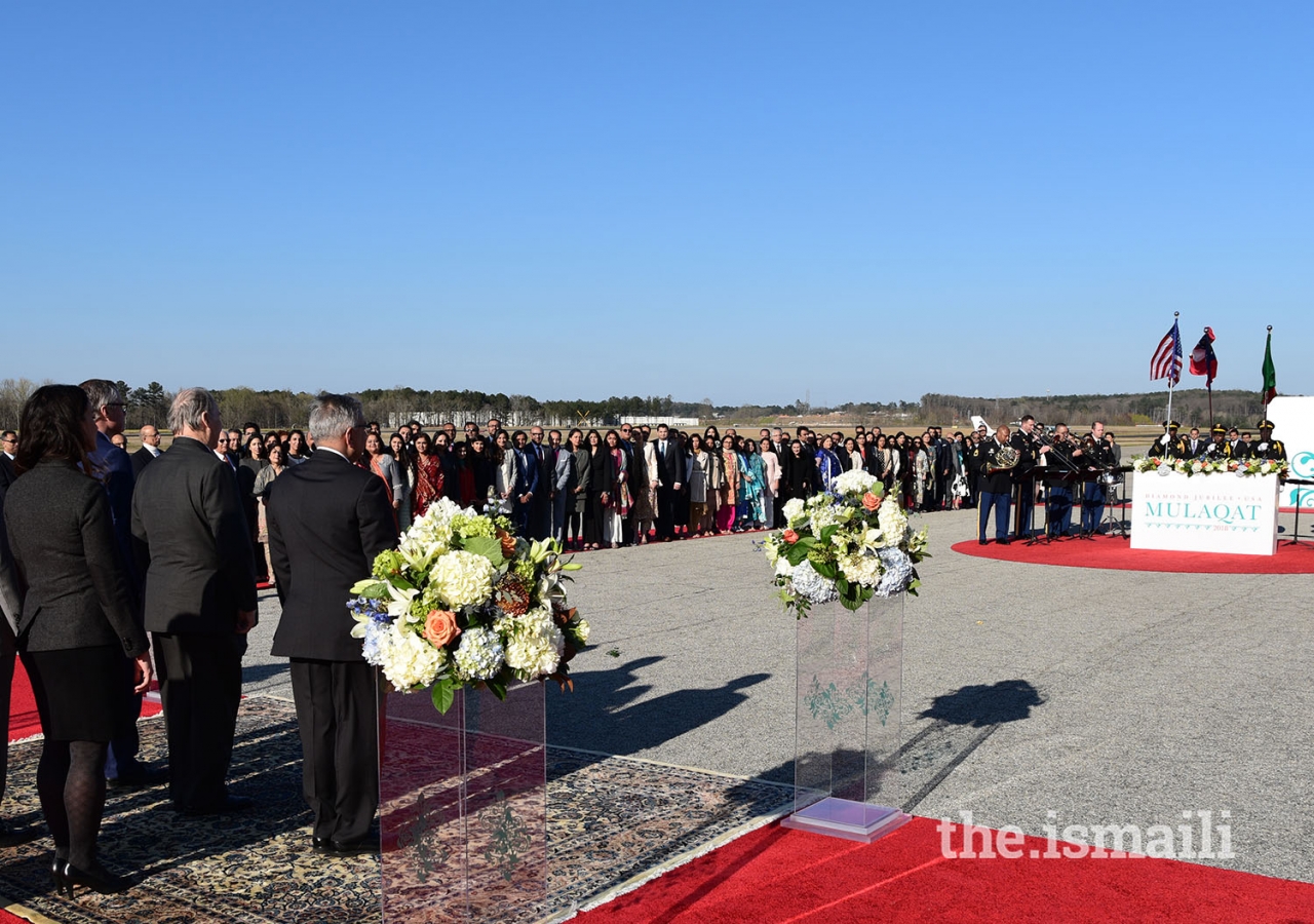 Mawlana Hazar Imam receives a state welcome in Atlanta, Georgia to commence his Diamond Jubilee visit to the USA.