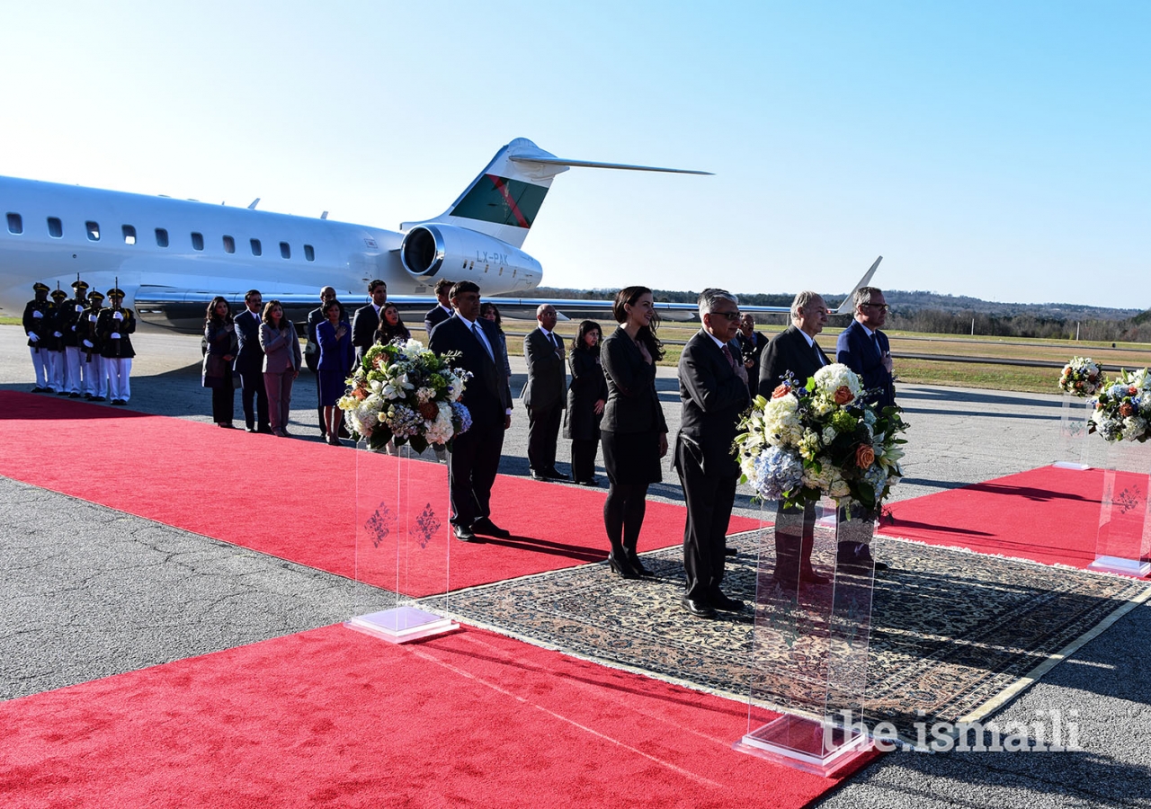 Mawlana Hazar Imam receives a state welcome in Atlanta, Georgia to commence his Diamond Jubilee visit to the USA.