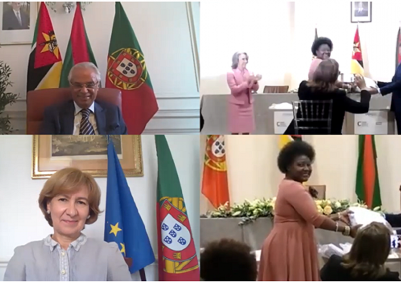 The Secretary of State for Foreign Affairs and Cooperation of the Portuguese Government, Teresa Ribeiro, and the AKDN Diplomatic Representative to Mozambique, Nazim Ahmad, participated in the event through video conference.