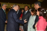 Mawlana Hazar Imam greets leaders of the Jamat upon his arrival in Dubai.