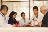 TKN Vancouver couple plays key role in helping to establish palliative care at Aga Khan University Discussion regarding discharge plan for palliative care patients admitted to the hospital. (Left to right) Dr. Atif Waqar, Head of Palliative Medicine; Anar Shariff; Samina Barkatali, Palliative Care Nurse Navigator; Dr. Nasreen Saleem, Palliative Medicine; Afzal Mangalji