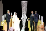 Prince Rahim and His Excellency Sheikh Nahyan bin Mubarak Al Nahyan light the central Fanous of the Opening Ceremony to officially mark the beginning of the 2016 Jubilee Games. JG/Pervaiz Akhtar