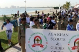 Ismaili Volunteers and members of the Aga Khan Scouts and Guides gather at Mamzar Park for the 2008 Dubai Terry Fox Run.  