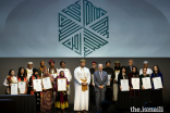 Prince Amyn and His Highness Sayyid Bilarab bin Haitham al Said join Aga Khan Music Award Laureates for a group photograph.