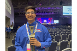 Amran Hudda with his National Leadership Bowl trophy