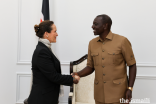 Princess Zahra greets Kenya's President, His Excellency William Samoei Ruto, at State House in Nairobi.