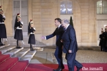 President Emmanuel Macron welcomes Mawlana Hazar Imam to the Élysée Palace for a dinner reception ahead of the Paris Peace Forum.