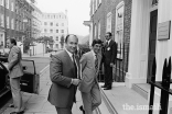 Mawlana Hazar Imam arriving at the Institute of Ismaili Studies (IIS) in London, July 1983.