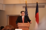 Texas Secretary of State Rolando Pablos delivering the Keynote Address at the Eid Celebration on Saturday, July 8​,​ 2017​,​ at the Ismaili Jamatkhana and Center.