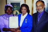 Presentation of the &#039;Bachelor of Humanities&#039; degree by Eddah Gachukia of Kenyatta University, together with Zul Abdul, President of the Ismaili Council for Kenya 