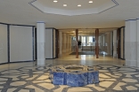 The outer Entrance Hall of the Ismaili Centre, London, provides a calming welcomes to visitors from the bustling city streets.