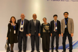 Dr Shahbozov (second from left) at the Creative and Scientific Intelligentsia Forum of CIS Members in Tashkent, Uzbekistan.