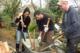 Volunteers at the Camley Street Nature Park busied themselves digging, raking, levelling and pulling out unwanted roots.