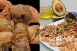 Choose food containing healthier monounsaturated and polyunsaturated fats over unhealthy saturated and trans fats.