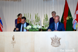 Prince Rahim and British Columbia Premier John Horgan sign an Agreement of Cooperation between the Ismaili Imamat and the Province of British Columbia on 29 September 2022.