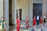 Volunteers prepare to welcome the Jamat to the Ismaili Centre, Dushanbe to celebrate Eid ul-Fitr.