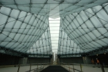 Jan 2012: Interior view of the Jamatkhana prayer hall of the Ismaili Centre, Toronto, looking towards qibla.