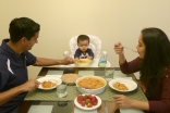 Eating at the table with your children instils healthy habits.