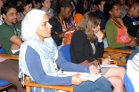 Alliance of Civilizations Summer School participants take in a lecture at the Ismaili Centre, Lisbon.