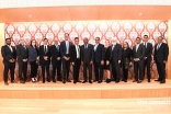 Delegation from the City of Houston and leadership of the Ismaili Councils for Canada and USA pose for a group picture at the dinner. (L to R) Irfan Ali, Chris Olson, Kiran Hayat, Zahir Kassam, Khalil Shariff, Salim Bhanji, Ameerally Kassim-Lakha, Mayor Sylvester Turner, Al-Karim Alidina, City Council Member Abbie Kamin, Andy Icken, Celina Shariff, Murad Ajani, Dr. Adil Shamji, MPP, Dr. Moez Rajwani.