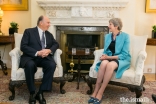 Mawlana Hazar Imam meets with Prime Minister Theresa May at 10 Downing Street, the official residence and office of the British Prime Minister.