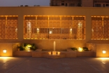 Enclosed by panels of limestone trellis, the Grand Courtyard of the Ismaili Jamatkhana and Centre, Kinshasa is a delight for the senses.