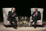 Mawlana Hazar Imam and Prime Minister Stephen Harper at an event hosted by the Prime Minister in honour of Hazar Imam’s official visit to Canada.