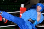 Arthur Odilbekov, 2012 World Champion in Pankration, competes inside the octagon (the arena of combat).