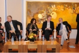 Panelists prepare to address questions from the audience at The Ismaili Centre Lecture Series.  