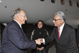 Ismaili Council President Amiruddin Thanawalla welcomes Mawlana Hazar Imam together with the UAE Minister of State for Tolerance. Gary Otte