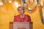 UNESCO Director-General Irina Bokova speaking at the Ismaili Centre, London on protecting cultural heritage. Ismaili Council for the UK