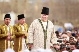 Mawlana Hazar Imam grants a Darbar to the Jamat during his Diamond Jubilee visit in Aliabad, Hunza