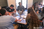 Jawed Jessani discussing conflict resolution with students at the 19th Annual Arizona Peer Mediation Conference, November 2016