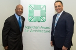 Midwest Council President, Imran Dhatwani, and Illinois Secretary of State, Jesse White, at the AKAA exhibition