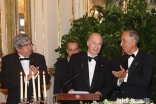 Guests applaud Mawlana Hazar Imam following his remarks at the state dinner hosted by President Marcelo Rebelo de Sousa.