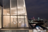 The Crown Room at the Aga Khan Centre, illuminated at night. The Aga Khan Centre in London, inaugurated by Mawlana Hazar Imam in 2018, is the permanent home of The Institute of Ismaili Studies.