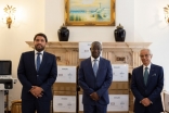 Vice-President of the Oeiras Municipal Council, Mr. Francisco Rocha Gonçalves; Ambassador of Guinea-Bissau to Portugal, Mr. Helder Vaz; Diplomatic Representative of the Ismaili Imamat, Nazim Ahmad; at the Delegation of the Ismaili Imamat in Lisbon.