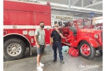 Alim Charania delivers food to the Healdsburg Fire Department.