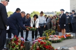 Leaders of the Jamat lay a wreath at the memorial event to recognise all who fought alongside France during the First World War a century ago.