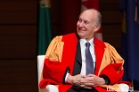 Mawlana Hazar Imam looks on as University of Calgary President Dr Elizabeth Cannon reads aloud the citation accompanying the honorary Doctor of Laws degree conferred upon him in a special ceremony at the University’s Rozsa Centre. The citation highlighted Hazar Imam’s outstanding contributions to humanity and expressed admiration for his ability to bring together faith and action. 