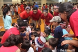 Group of counselors in Atlanta with participants during arrival playing Magic Box Activities.