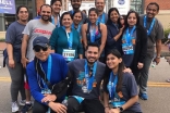 Jamati members participate in a marathon together in Richmond, Virginia