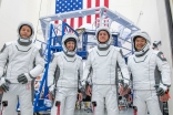 Four of the crew members of Expedition 65 currently aboard the International Space Station, including flight engineers Thomas Pesquet (ESA), Megan McArthur (NASA), and Shane Kimbrough (NASA) as well as Commander Akihiko Hoshide (JAXA).