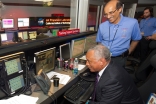 Alaudin Bhanji with former NASA administrator, Charles Bolden, at the Mars Science Laboratory  “Curiosity” Entry Descent Landing event.