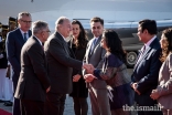 Mawlana Hazar Imam is welcomed to the United States by President Banoo Minaz Fazal and leaders of the Jamati institutions.