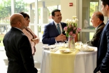 Former Texas Secretary of State Carlos Cascos, following a tour of the Ismaili Jamatkhana, Plano, with President Nizar Didarali of the Ismaili Council for Central USA, Samina Hooda, and Salim Rahimi.